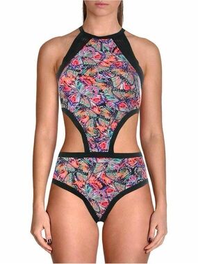 NWT Body Glove Fly Millie Butterfly High-Neck Cutout One-Piece Swimsuit